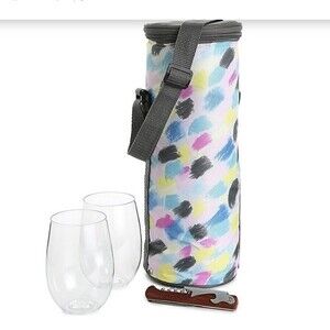 DSW Insulated Cooler Wine Chiller Tote and 2 Tumblers Set